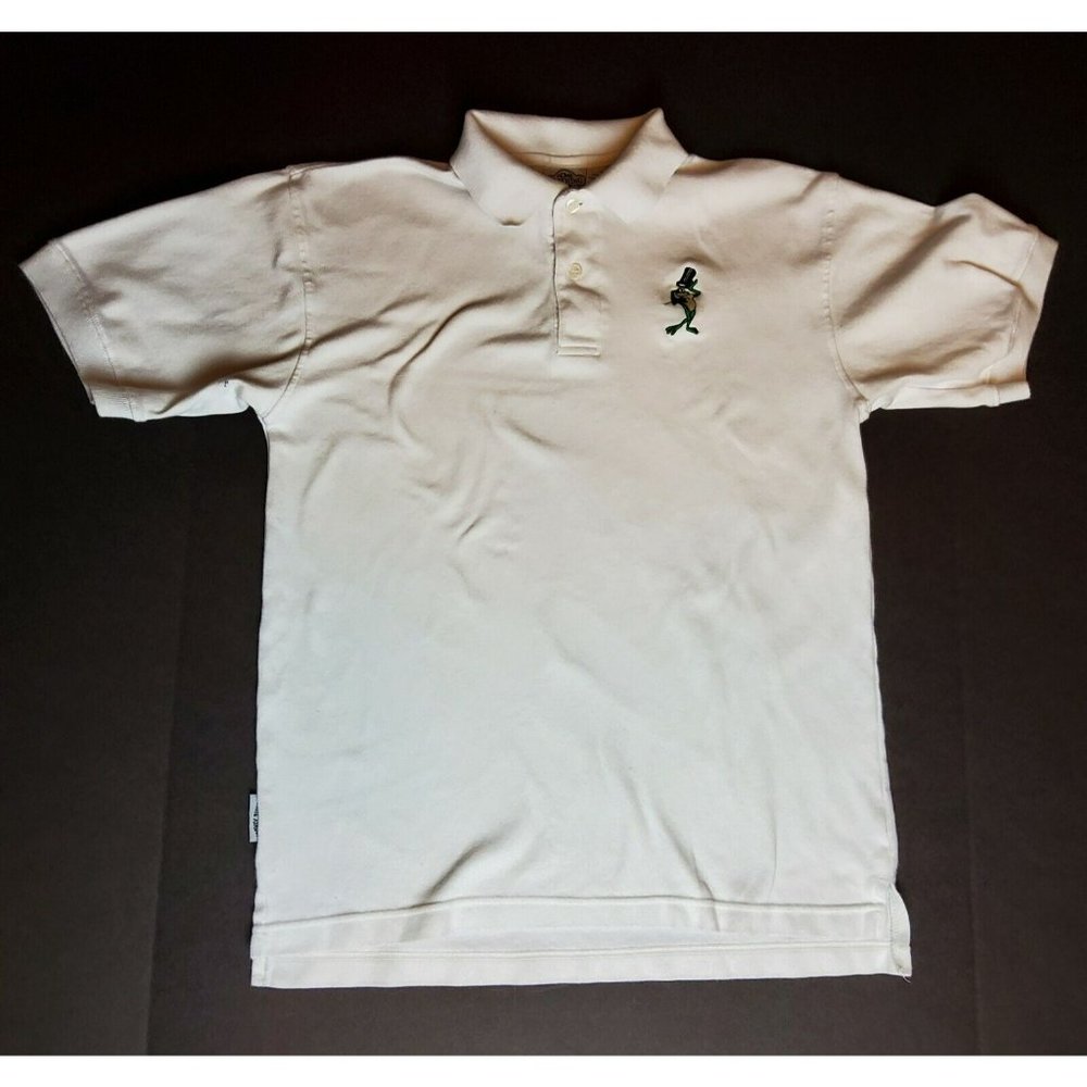 Acme Clothing Co. Michigan J. Frog Men's White Polo Size Small 1995 Looney Tunes